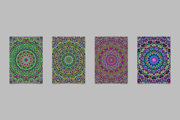 Download 4 Floral Mandala Page Backgrounds - Page Collection