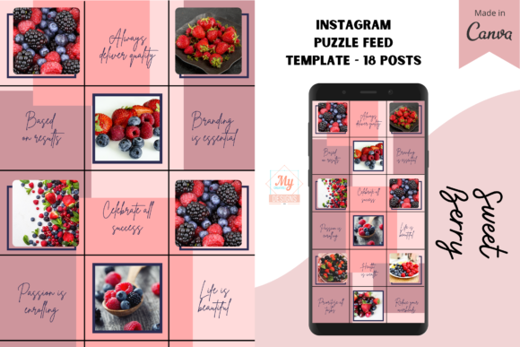 Download Canva Instagram Puzzle Feed Template - Feed template Collection