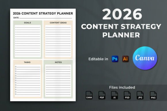 Download 2026 Content Strategy Planner Template - Content strategy Collection
