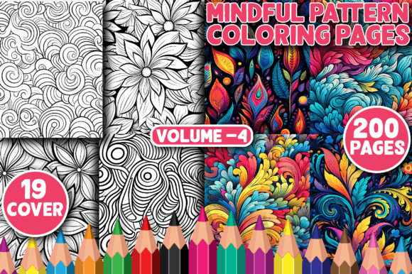 Download 200 Mindful Pattern Coloring Pages V - 4 - Page Collection