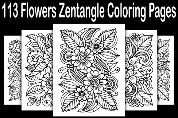 Download 113 Flowers Zentangle Coloring Pages - Page Collection