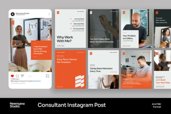 Download Orange Consultant Company Instagram Post - Company Collection