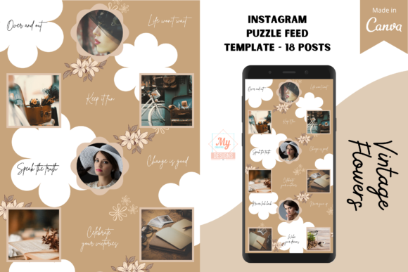 Download Canva Instagram Puzzle Feed Template - Feed template Collection