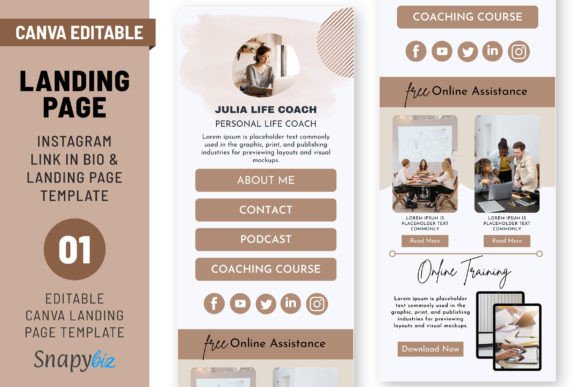 Download Free Landing Page for Instagram - Page Collection