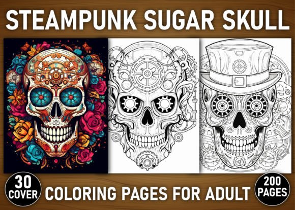 Download 200 Steampunk Sugar Skull Coloring Pages - Page Collection