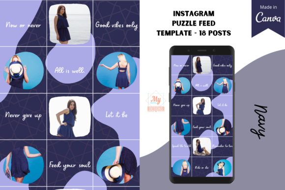 Download Canva Instagram Puzzle Feed Template - Feed template Collection