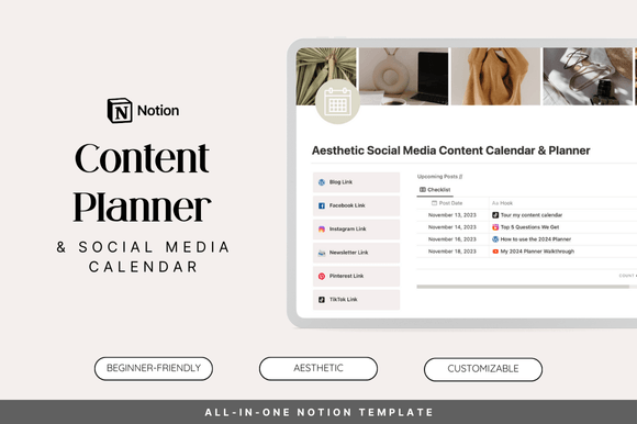 Download Notion Social Media Content Planner - Premium Resources
