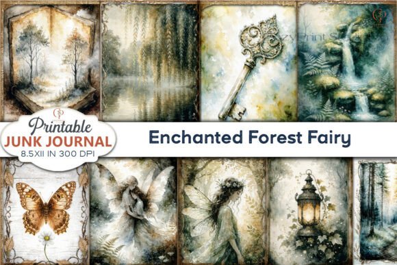 Download Enchanted Forest Fairy Junk Journal Page - Page Collection